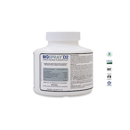 Goodway Alcohol-based, no rinse, EPA registered evaporative sanitizer and disinfectant, 12 x 1 liter bottles SANI-D2-12